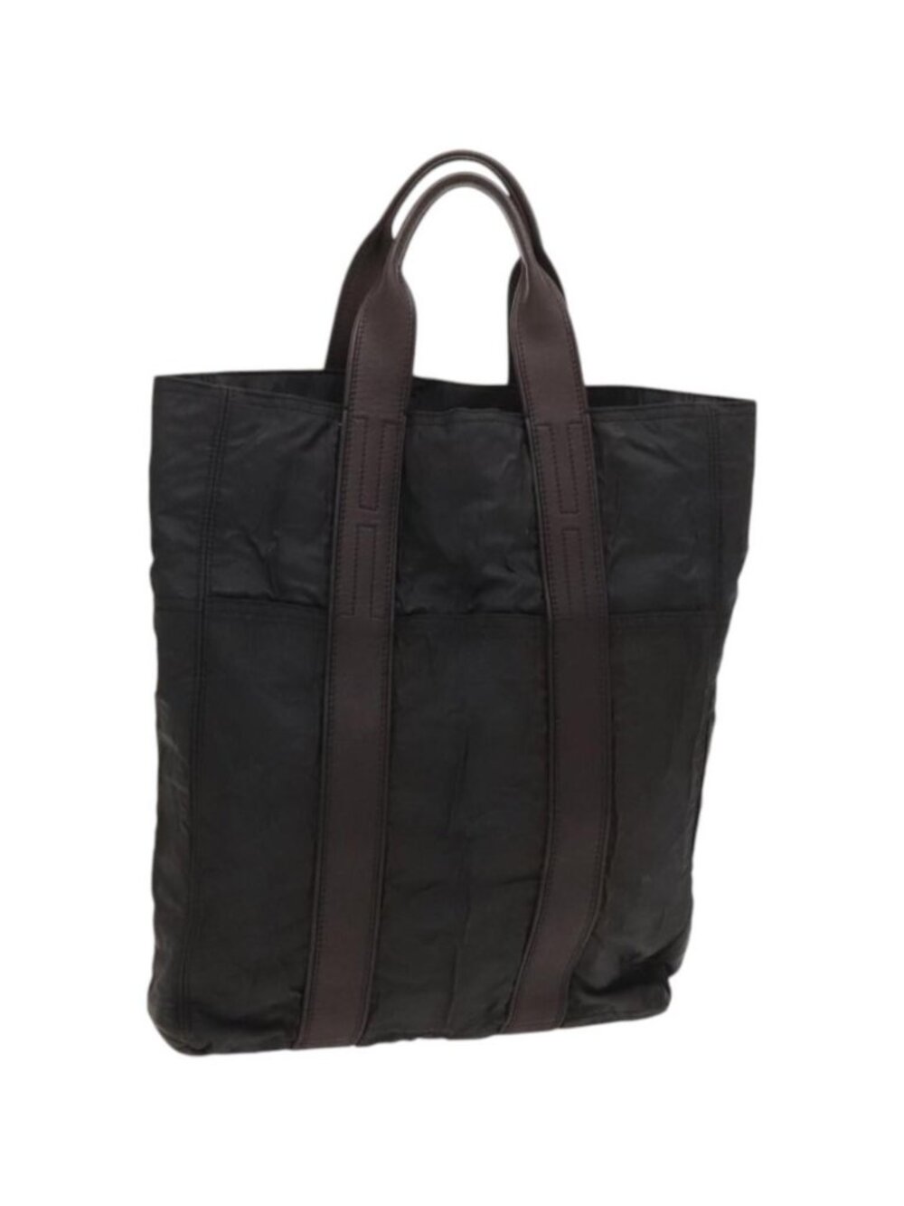 HERMES Acapulco Cabas MM Tote Bag Nylon Brown
